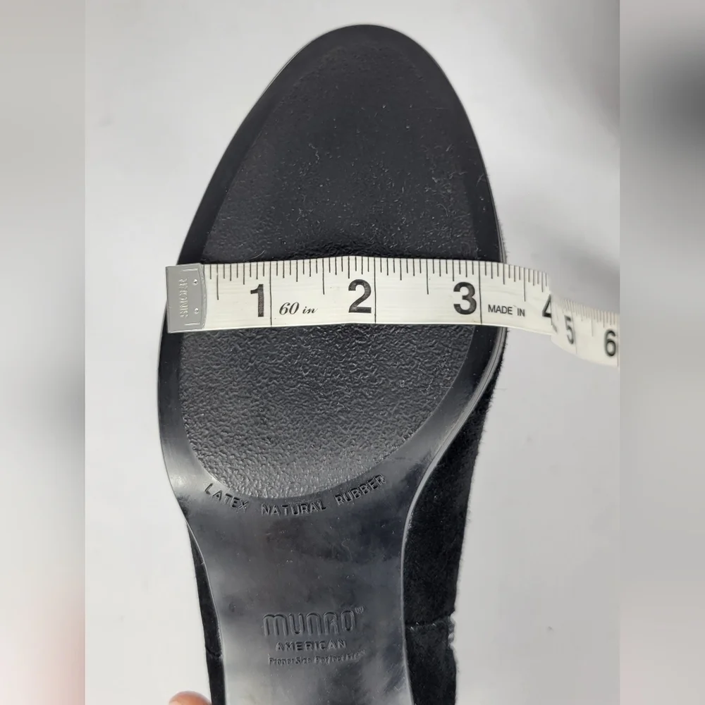 Munro Black Suede Ankle Boots #764 Size 9N